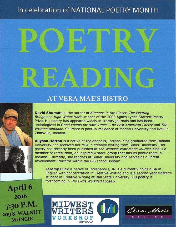 Poetry reading April 6
